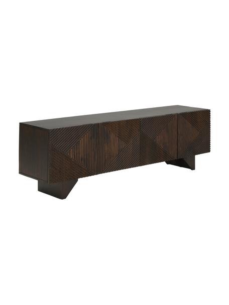 Meuble bas en bois de manguier massif Louis, Bois de manguier, larg. 180 x haut. 55 cm
