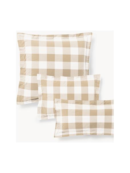 Funda de almohada de algodón Nels, Tonos beige, blanco, An 50 x Al 70 cm