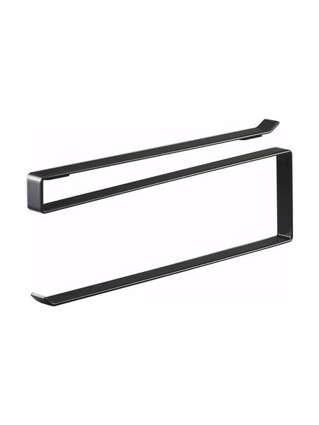 Porte essuie tout noir Tower, Acier, enduit, Noir, larg. 26 x haut. 10 cm