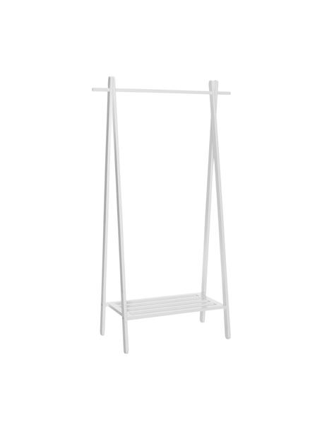 Portemanteau bois de chêne Cloe, Bois de chêne, enduit, Blanc, larg. 91 x haut. 159 cm