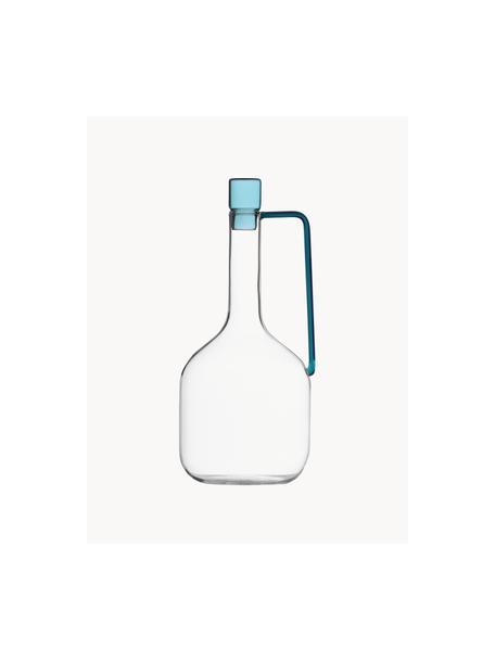 Ručně vyrobený džbánek na vodu Liberta, 1,4 l, Borosilikátové sklo, Transparentní, světle modrá, 1,4 l