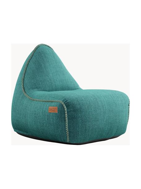 Fauteuil de jardin Cobana, Tissu bleu pétrole, larg. 80 x prof. 96 cm