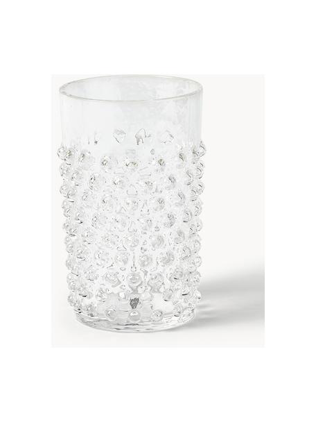 Súprava ručne vyrobených pohárov na vodu Hobnail, 6 dielov, Sklo, Svetlomodrá, Ø 7 x V 11 cm, 200 ml