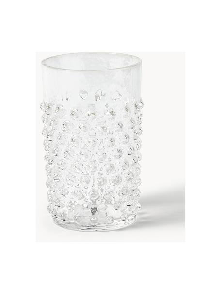 Bicchieri per acqua fatti a mano con rilievo Hobnail 6 pz, Vetro, Trasparente, Ø 7 x Alt. 11 cm, 200 ml