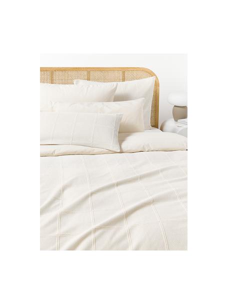Bettdeckenbezug Vivienne mit getuftetem Karo-Muster, Vorderseite: Off White
Rückseite: Cremeweiss, B 135 x L 200 cm