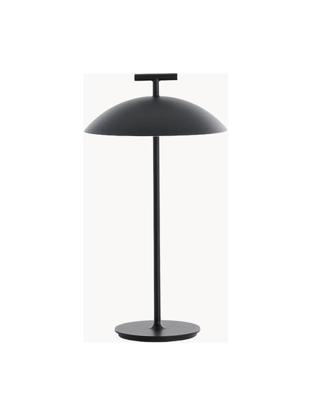 Mobiele dimbare LED tafellamp Mini Geen-A, Polyester, poedercoating, Zwart, Ø 20 x H 36 cm