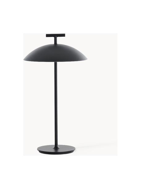 Prenosná stolová LED lampa Mini Geen-A, Polyester, práškový náter, Čierna, Ø 20 x V 36 cm