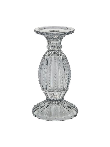 Świecznik szklany Silva, Szklanka, Szary, transparentny, Ø 11 x W 19 cm