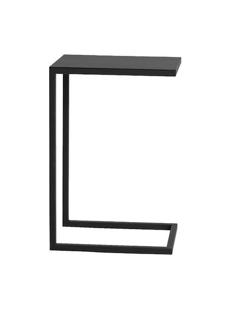 Kovový pomocný stolík Lupe, Potiahnutý kov, Čierna, Š 40 x V 60 cm
