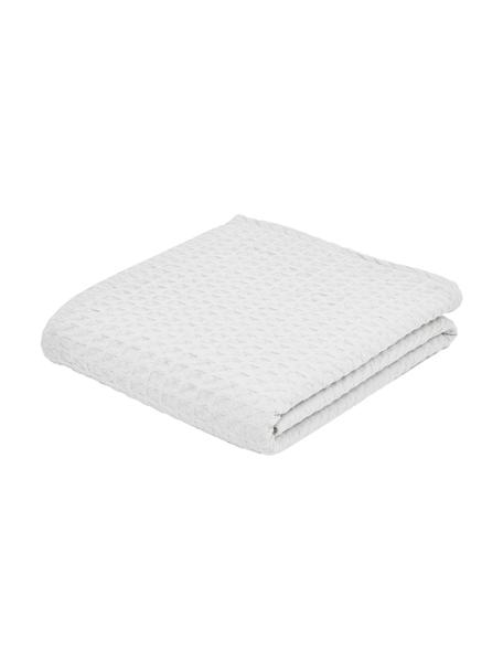 Narzuta z piki waflowej Panal, 100% bawełna, Biały, S 180 x D 260 cm (do łóżek o wymiarach do 140 x 200 cm)