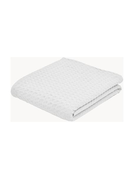 Narzuta z piki waflowej Panal, 100% bawełna, Biały, S 180 x D 260 cm (do łóżek o wymiarach do 140 x 200 cm)