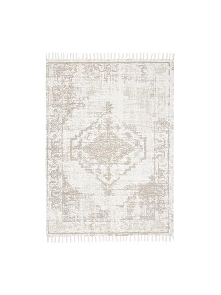 Tenký ručně tkaný bavlněný koberec Jasmine, Béžová, Š 120 cm, D 180 cm (velikost S)