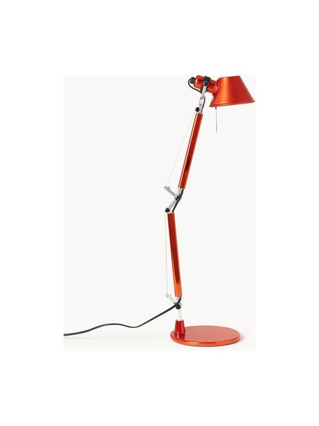 Lampa biurkowa Tolomeo Micro, Stelaż: aluminium powlekane, Pomarańczowy, S 45 x W 37-73 cm