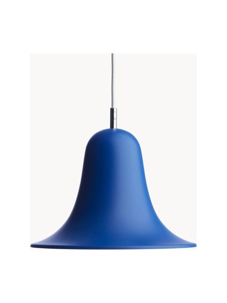 Lampada a sospensione piccola Pantop, design Verner Panton, Paralume: metallo rivestito, Blu opaco, Ø 23 x Alt. 17 cm