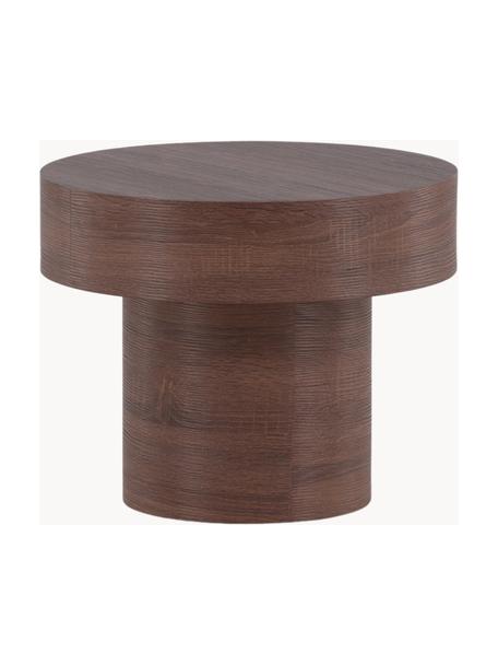 Mesa auxiliar redonda Malung, Tablero de fibras de densidad media (MDF) con laminado de papel, Madera con laminado marrón oscuro, Ø 50 x Al 40 cm