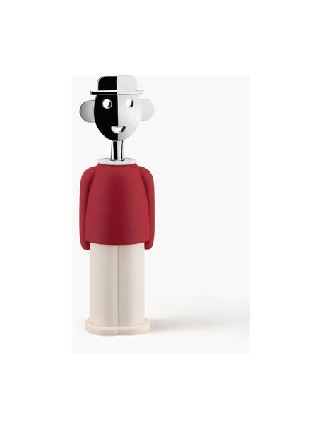 Otvárač na fľaše  Alessandro M., Termoplastická živica, zamak, pochrómovaná, Červená, lomená biela, odtiene striebornej, Ø 6 x V 21 cm