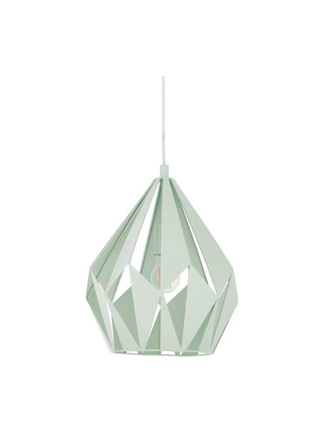Lampa wisząca w stylu scandi Carlton, Jasny zielony, Ø 31 x W 40 cm