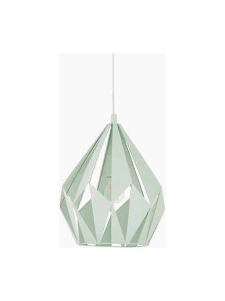 Scandi hanglamp Carlton, Lampenkap: gelakt staal, Mintgroen, Ø 31 x H 40 cm