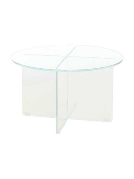 Okrągły stolik kawowy ze szklanym blatem Iris, Blat: szkło hartowane, Stelaż: szkło hartowane, Transparentny, Ø 60 x W 35 cm
