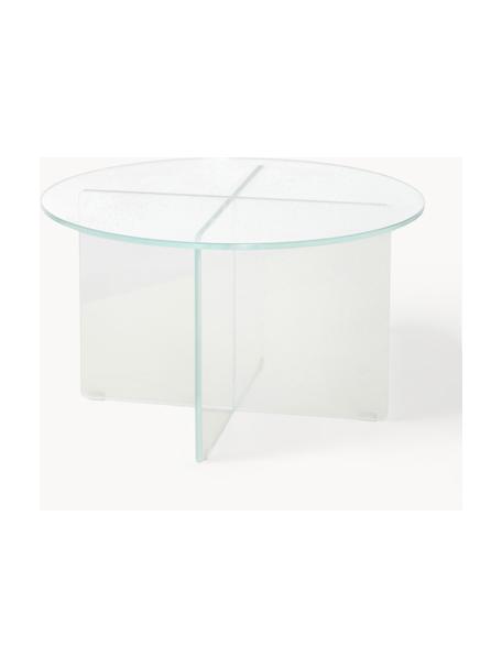 Mesa de centro redonda con tablero de vidrio Iris, Vidrio templado, Transparente, Ø 60 cm