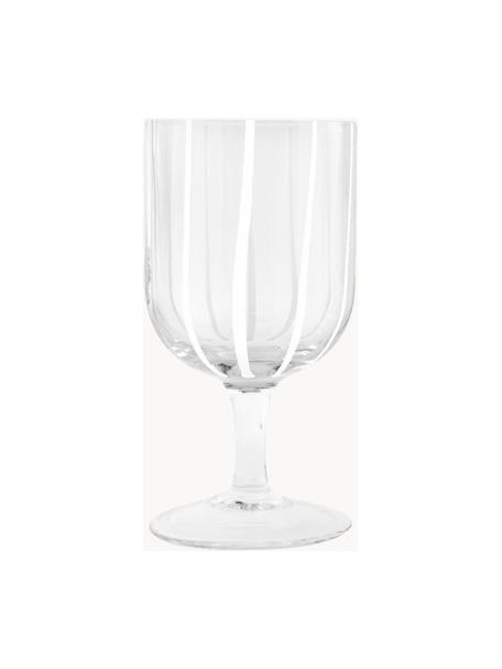 Mondgeblazen rode wijnglazen Mizu, 2 stuks, Glas, Transparant, wit, Ø 8 x H 15 cm, 350 ml
