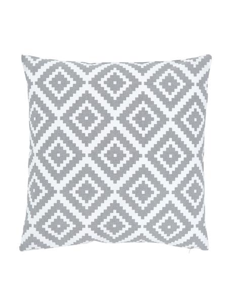 Povlak na polštář s grafickým vzorem Miami, 100 % bavlna, Šedá, Š 45 cm, D 45 cm