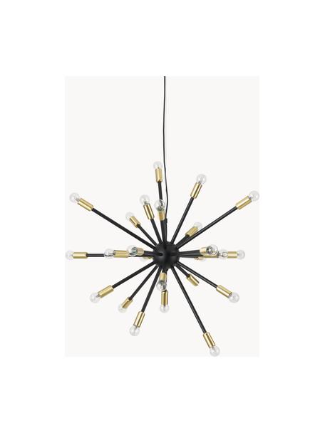 Große Pendelleuchte Spike, Lampenschirm: Metall, beschichtet, Baldachin: Metall, beschichtet, Schwarz, Goldfarben, Ø 90 x H 69 cm