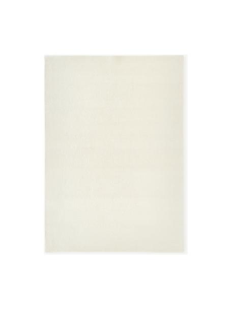 Tappeto in lana a pelo corto fatto a mano Ezra, Retro: 70% cotone, 30% poliester, Bianco crema, Larg. 120 x Lung. 180 cm (taglia S)
