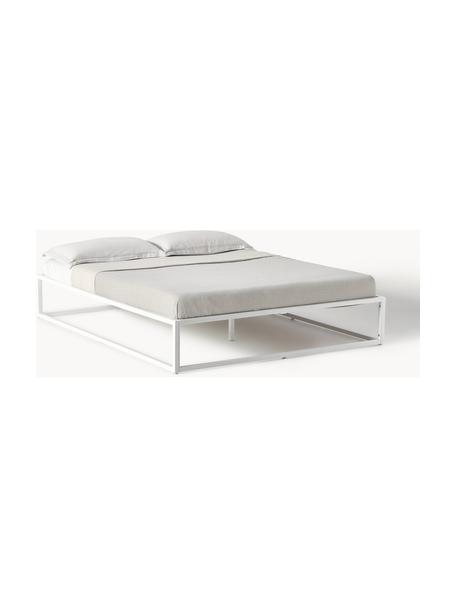 Letto in metallo Neptun, Metallo verniciato a polvere, Bianco, Larg. 180 x Lung. 200 cm