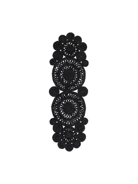 Camino de mesa de yute Valder, Yute, Negro, An 40 x L 117 cm