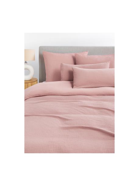 Funda nórdica de muselina Odile, Malva, Cama 180/200 cm (260 x 240 cm)