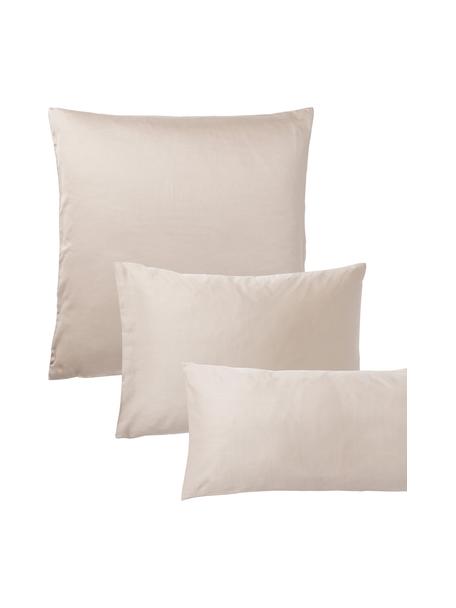 Federa in raso di cotone Comfort, Beige, Larg. 50 x Lung. 80 cm
