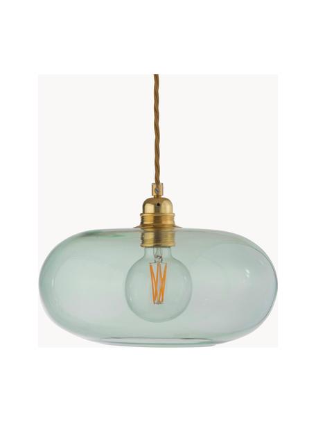 Hanglamp Horizon, Lampenkap: mondgeblazen glas, Groen, Ø 29 x H 18 cm