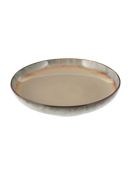 Ciotola centrotavola fatta a mano Nomimono, Terracotta, Grigio-, beige- e tonalità blu, Ø 32 x Alt. 6 cm