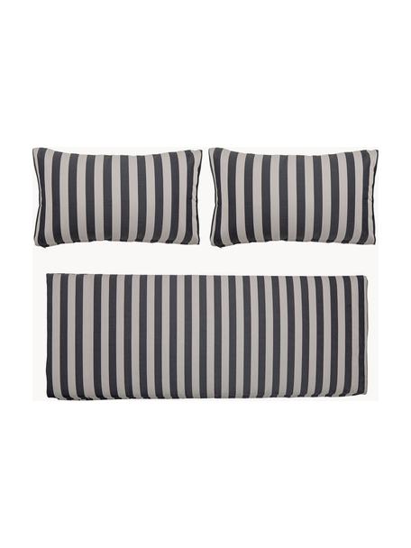 Housses de coussin Mundo, 3 élém., 100 % polyester, Beige clair, noir, Lot de différentes tailles