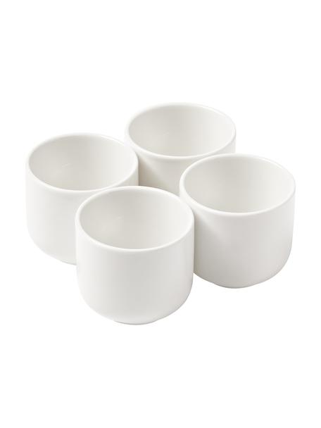Coquetiers en porcelaine Nessa, 4 pièces, Porcelaine de haute qualité, Blanc, Ø 5 x haut. 5 cm