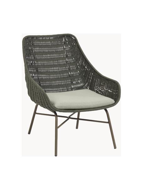 Zahradní křeslo Abeli, Tmavě zelená, Š 68 cm, H 67 cm
