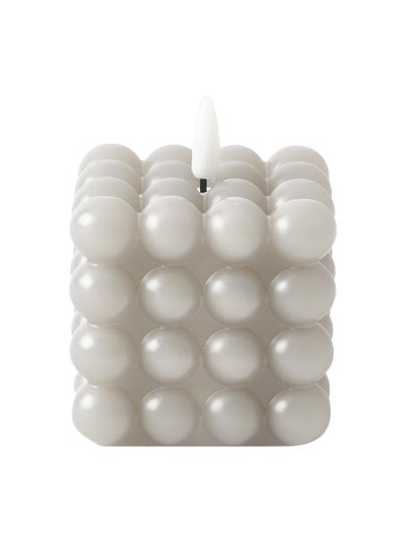 Candela a LED a batteria con funzione tremolante Mamo, Cera, plastica, Grigio, Larg. 8 x Alt. 10 cm