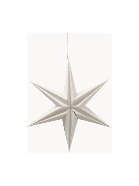 Estrella artesanal para colgar Cassie, Papel reciclado, Off White, Ø 40 x Al 54 cm