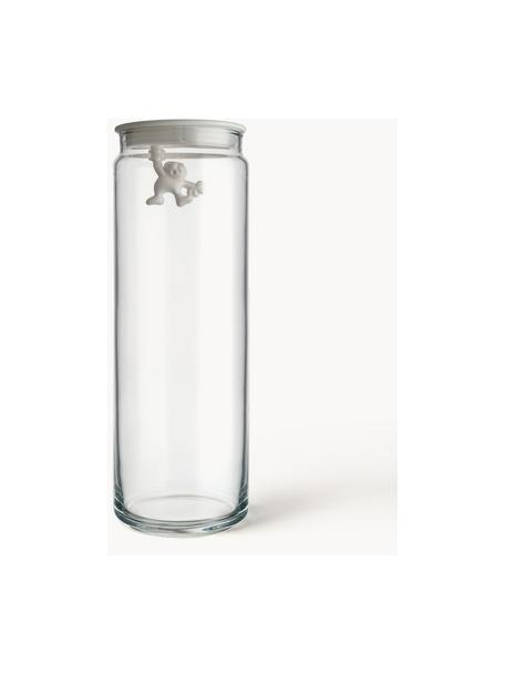 Pojemnik do przechowywania Gianni, W 31 cm, Szkło, żywica termoplastyczna, Biały, transparentny, Ø 11 x W 31 cm