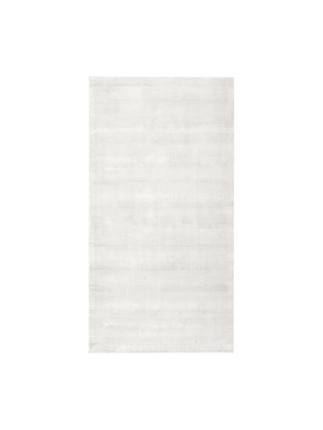 Tapis en viscose tissé main Jane, Blanc ivoire, larg. 80 x long. 150 cm (taille XS)
