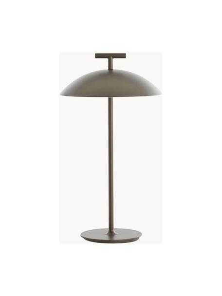 Lámpara de mesa LED regulable Mini Geen-A, portátil, Metal con pintura en polvo, Greige, Ø 20 x Al 36 cm