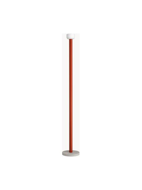 Grosse Dimmbare LED-Stehlampe Bellhop, Lampenschirm: Glas, Rot, H 178 cm