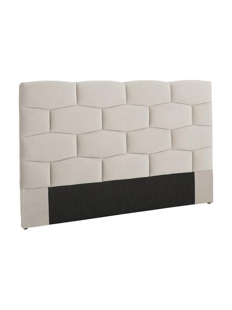 Testiera imbottita in velluto Teggan, Rivestimento: velluto (100% poliestere), Struttura: compensato, legno massicc, Velluto beige, Larg. 183 x Alt. 115 cm