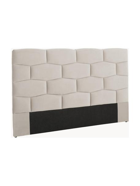 Gepolstertes Samt-Kopfteil Teggan, Bezug: Samt (100 % Polyester), Gestell: Sperrholz, Massivholz, FS, Samt Beige, B 183 x H 115 cm