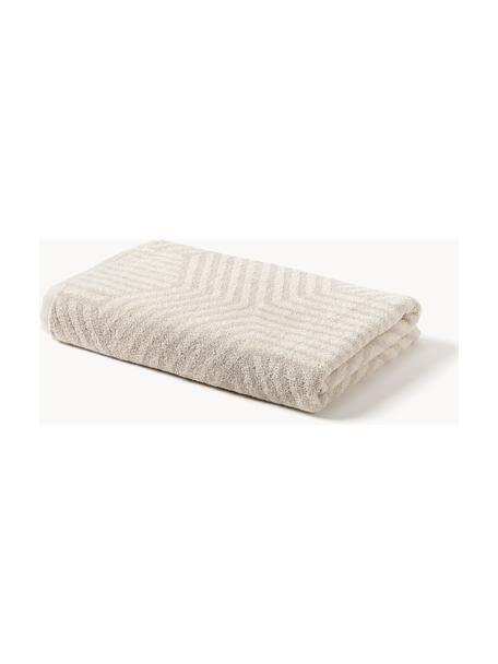 Ręcznik z bawełny Fatu, różne rozmiary, Odcienie jasnego beżowego, Ręcznik kąpielowy, S 70 x D 140 cm