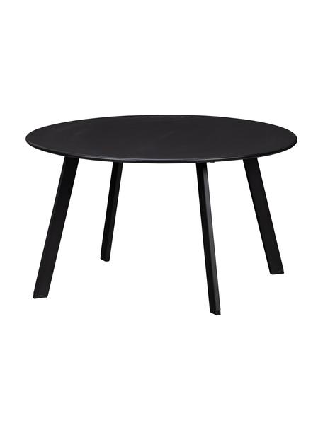 Kulatý zahradní konferenční stolek Fer, Potažený kov, Černá, Ø 70 cm, V 40 cm