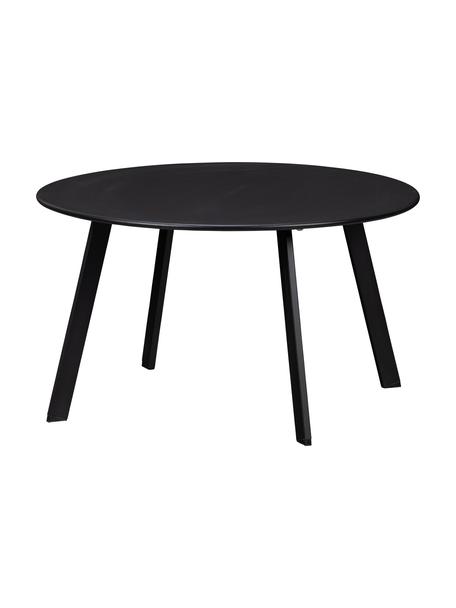 Tavolino da giardino nero Fer, Metallo rivestito, Nero, Ø 70 x Alt. 40 cm