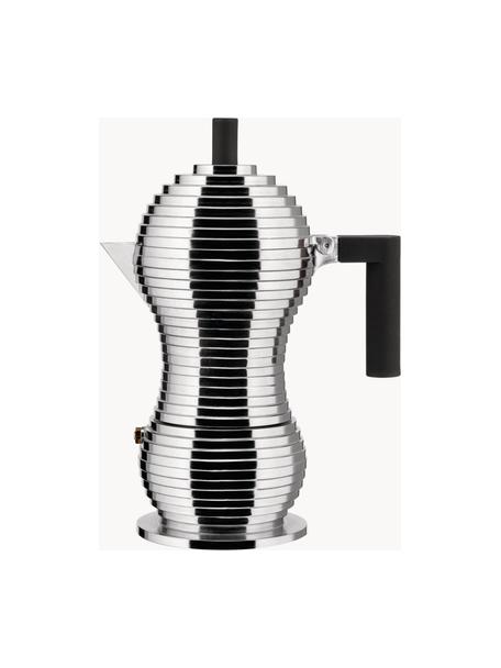 Kawiarka Pulcina, na 6 filiżanek, Odcienie srebrnego, błyszczący, czarny, S 20 x W 26 cm
