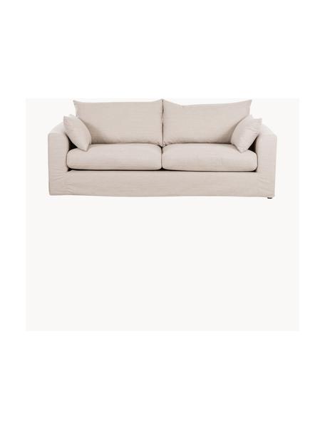 Sofa Zach (3-Sitzer), Bezug: Polypropylen Der hochwert, Füße: Kunststoff, Webstoff Beige, B 224 x T 90 cm